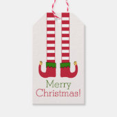 Vrolijk kerstfeest - Elf Legs gepersonaliseerd Cadeaulabel (Voorkant)