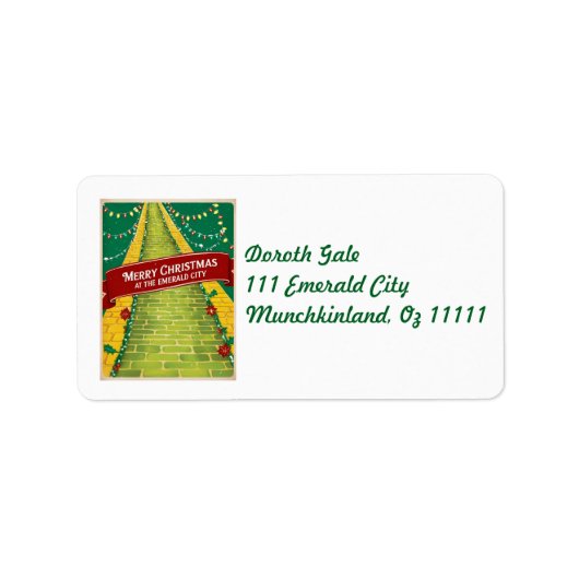Vrolijk kerstfeest Emerald City Etiket (Voorkant)