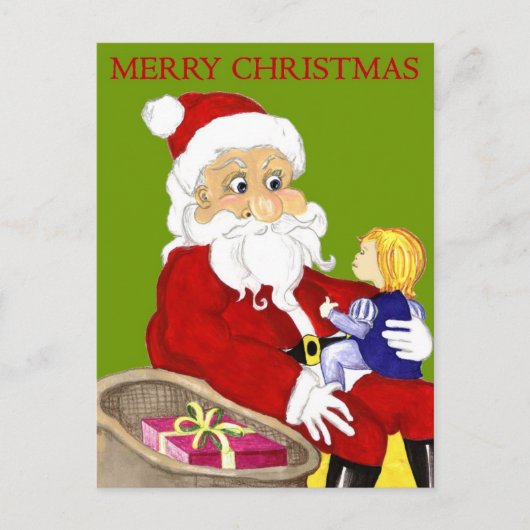 Vrolijk kerstfeest en briefkaart voor kinderen (Voorkant)
