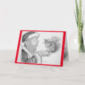 Vrolijk Kerstfeest en Eekhoorn Bedankkaart (Voorkant)