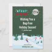 Vrolijk kerstfeest en een Bug-Free Holiday Season  Feestdagenkaart (Voorkant)