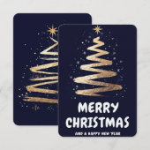 Vrolijk kerstfeest en een gelukkig nieuwjaar! bedankkaart (Voorkant / Achterkant)