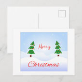 Vrolijk kerstfeest en een gelukkig nieuwjaar! briefkaart (Voorkant / Achterkant)