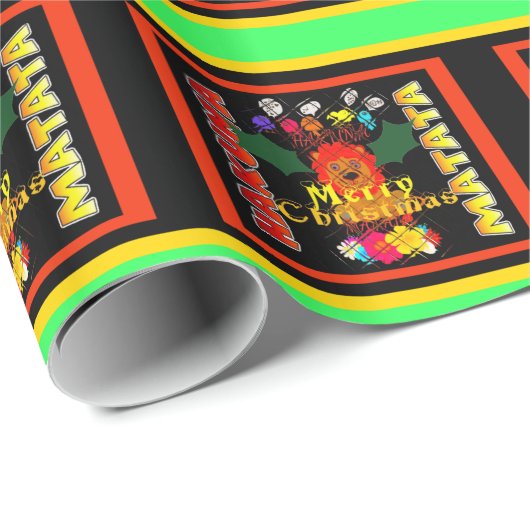 Vrolijk kerstfeest en een gelukkig nieuwjaar cadeaupapier (Rol Hoek)