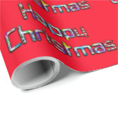 Vrolijk kerstfeest en een gelukkig nieuwjaar cadeaupapier (Rol Hoek)