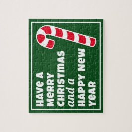 Vrolijk Kerstfeest en een Gelukkig Nieuwjaar Candy Legpuzzel