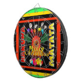 Vrolijk kerstfeest en een gelukkig nieuwjaar dartbord (Voorkant Rechts)