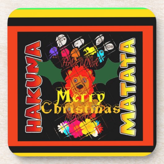 Vrolijk kerstfeest en een gelukkig nieuwjaar drankjes onderzetter (Voorkant)