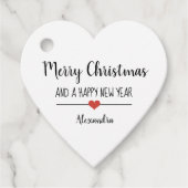 Vrolijk Kerstfeest en een gelukkig Nieuwjaar eenvo Bedankjes Labels (Voorkant)