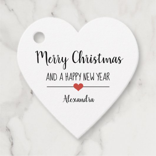 Vrolijk Kerstfeest en een gelukkig Nieuwjaar eenvo Bedankjes Labels (Voorkant)