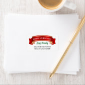 Vrolijk kerstfeest en een gelukkig nieuwjaar! etiket (Insitu)