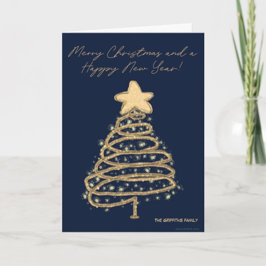 Vrolijk kerstfeest en een gelukkig nieuwjaar.  feestdagen kaart (Voorkant)