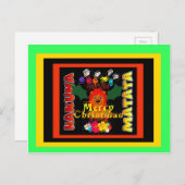 Vrolijk kerstfeest en een gelukkig nieuwjaar feestdagenkaart (Voorkant / Achterkant)