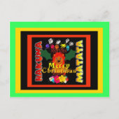 Vrolijk kerstfeest en een gelukkig nieuwjaar feestdagenkaart (Voorkant)