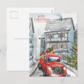 Vrolijk kerstfeest en een gelukkig nieuwjaar feestdagenkaart (Voorkant / Achterkant)