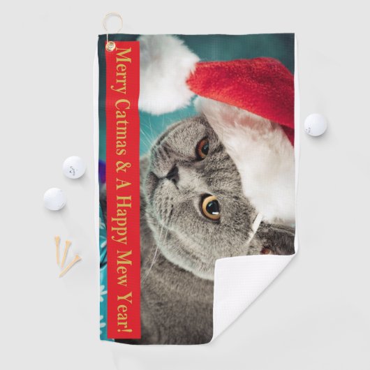 Vrolijk kerstfeest en een gelukkig nieuwjaar! golfhanddoek (Insitu)