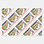 Vrolijk kerstfeest en een gelukkig nieuwjaar inpakpapier vel (Voorkant 2)