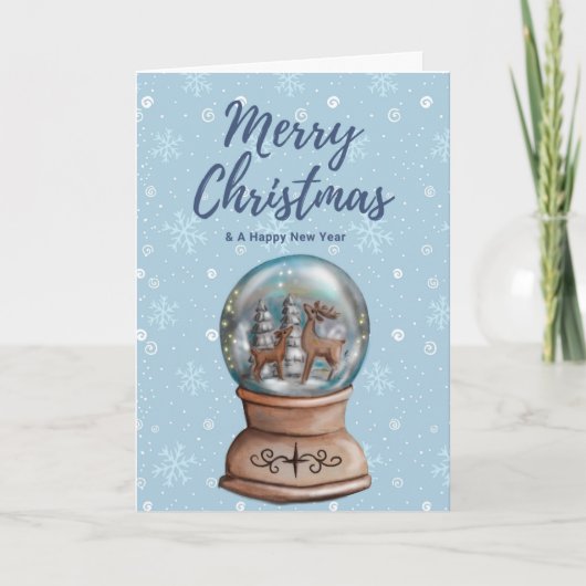 Vrolijk kerstfeest en een gelukkig nieuwjaar kaart (Voorkant)