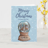 Vrolijk kerstfeest en een gelukkig nieuwjaar kaart (Gele Bloem)