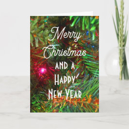 Vrolijk kerstfeest en een gelukkig nieuwjaar kaart