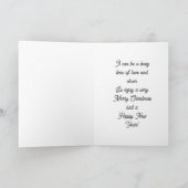 Vrolijk kerstfeest en een gelukkig nieuwjaar kaart (Binnen)