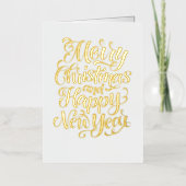 Vrolijk kerstfeest en een gelukkig nieuwjaar kalli folie feestdagenkaart (Voorkant)