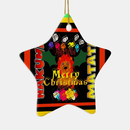 Vrolijk kerstfeest en een gelukkig nieuwjaar keramisch ornament (Rechts)