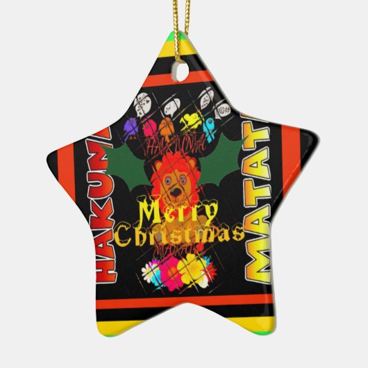 Vrolijk kerstfeest en een gelukkig nieuwjaar keramisch ornament (Links)