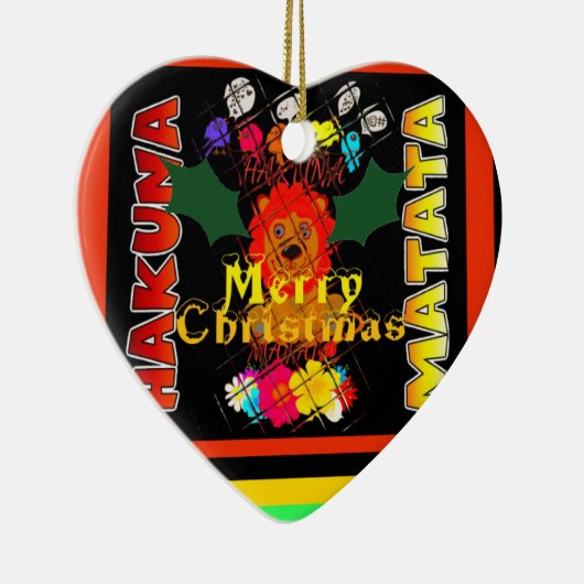 Vrolijk kerstfeest en een gelukkig nieuwjaar keramisch ornament (Rechts)