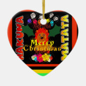 Vrolijk kerstfeest en een gelukkig nieuwjaar keramisch ornament (Voorkant)