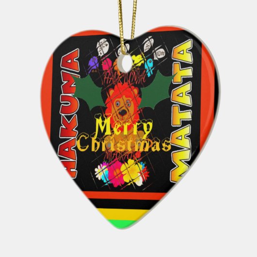 Vrolijk kerstfeest en een gelukkig nieuwjaar keramisch ornament (Links)