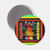 Vrolijk kerstfeest en een gelukkig nieuwjaar magneet (Voorkant / Achterkant)