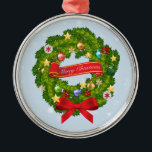 Vrolijk kerstfeest en een gelukkig nieuwjaar! metalen ornament<br><div class="desc">Vrolijk kerstfeest en een gelukkig nieuwjaar! Vier het plezier van de feestdagen met ons prachtige collectie, ontworpen om uw huis warm en vrolijk te maken. Elk item is met zorg gemaakt, met feestelijke design die de kerstsfeer belichamen. Van elegante ornamenten tot gezellige decoraties, onze producten verbeteren uw feestelijke sfeer, waardoor...</div>