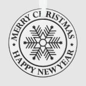 Vrolijk kerstfeest en een gelukkig nieuwjaar! ornament (achterkant)