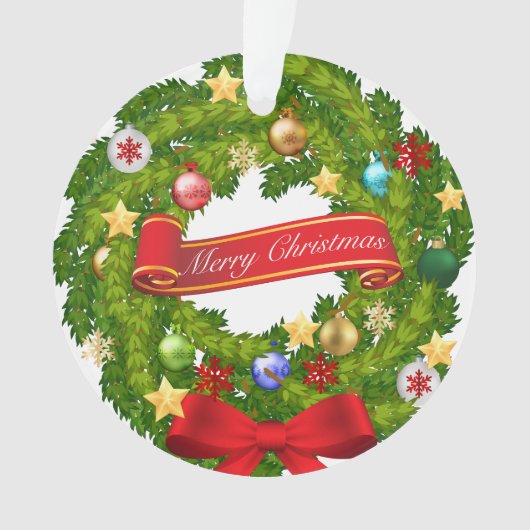 Vrolijk kerstfeest en een gelukkig nieuwjaar! ornament (voorkant)