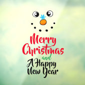 Vrolijk kerstfeest en een gelukkig nieuwjaar  raamsticker (Vel 3)