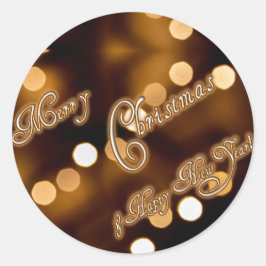 Vrolijk kerstfeest en een gelukkig nieuwjaar! ronde sticker
