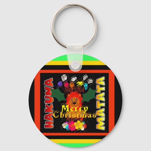 Vrolijk kerstfeest en een gelukkig nieuwjaar sleutelhanger (Voorkant)