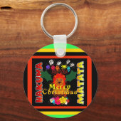 Vrolijk kerstfeest en een gelukkig nieuwjaar sleutelhanger (Voorkant)