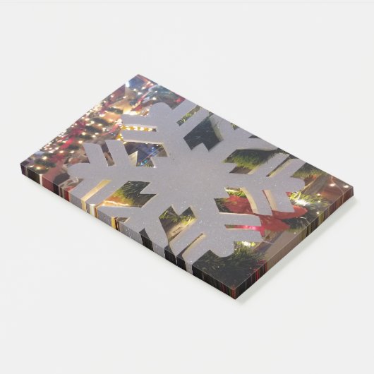 Vrolijk kerstfeest en een gelukkig nieuwjaar sneeu post-it® notes (Schuin)