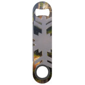 Vrolijk kerstfeest en een gelukkig nieuwjaar sneeu speed flessenopener (Voorkant)