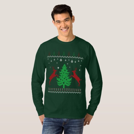 Vrolijk kerstfeest en een gelukkig nieuwjaar! t-shirt (Voorkant volledig)