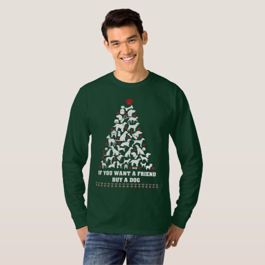 Vrolijk kerstfeest en een gelukkig nieuwjaar! t-shirt (Voorkant volledig)