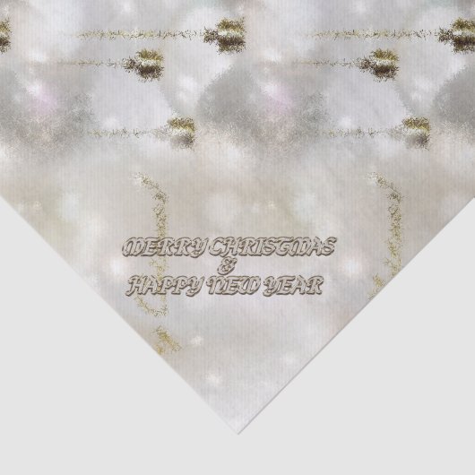 Vrolijk kerstfeest en een gelukkig nieuwjaar tissuepapier (Detail)