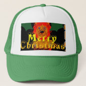 Vrolijk kerstfeest en een gelukkig nieuwjaar trucker pet (Voorkant)