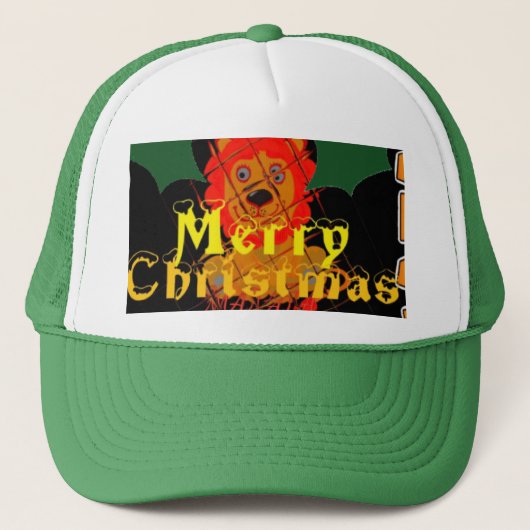 Vrolijk kerstfeest en een gelukkig nieuwjaar trucker pet (Voorkant)