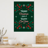Vrolijk kerstfeest en een gelukkig Poster 24x36 ja (Keuken)