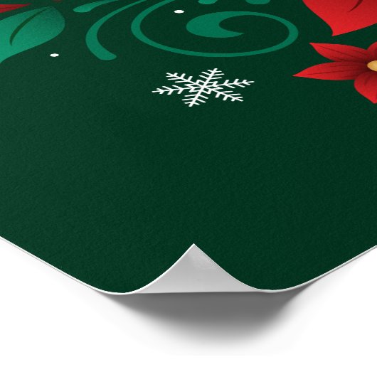 Vrolijk kerstfeest en een gelukkig Poster van het (Hoek)