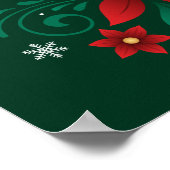 Vrolijk kerstfeest en een gelukkig Poster van het  (Hoek)