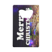 Vrolijk kerstfeest en een gelukkige nieuwjaarsgroe creditkaart flessenopener (Achterkant)